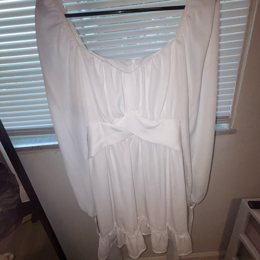 SHEIN White Long Sleeve Dress